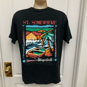 Margaritaville Black Tropical Graphic Tee